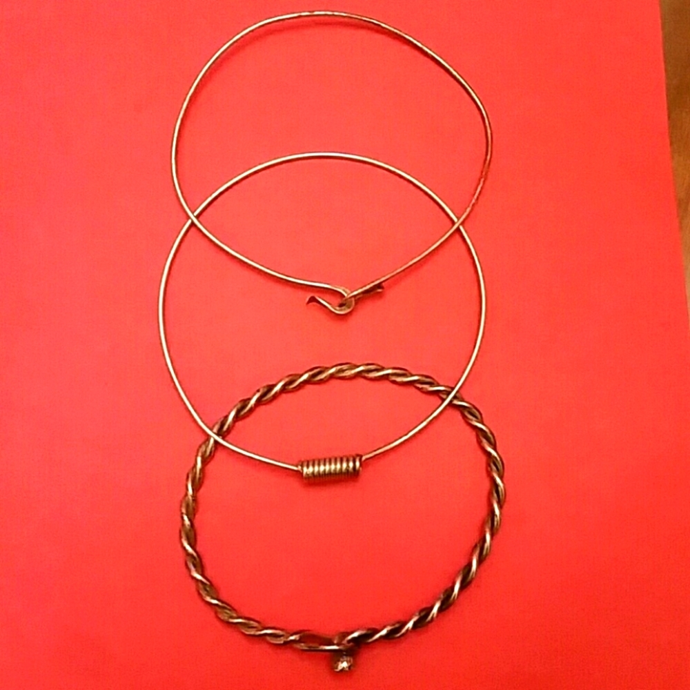 THREE STERLING BRACELETS